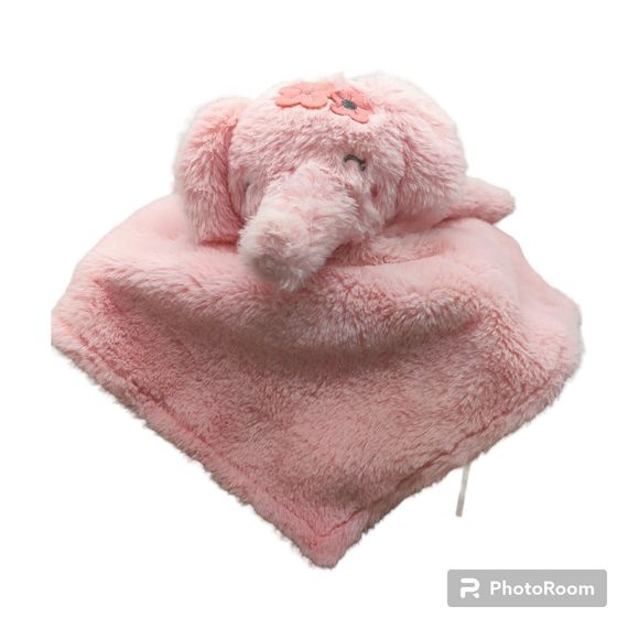 Parents Choice Toys Parents Choice Baby Pink Elephant Security Blanket Lovey With Floral